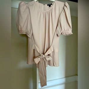 Beige Blouse with Bow - Express
